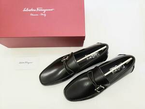 Salvatore Ferragamo サルヴァトーレ フェラガモ ガンチーニ ドライビングシューズ/ サイズ９(日本27cm)3E/ 箱付【未使用】◆3706