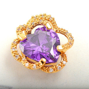 14 gold yellow gold Phil do amethyst pendant top V *