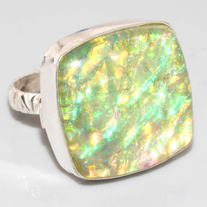  dichroic ik glass * original silver ring AM-I 15 number 