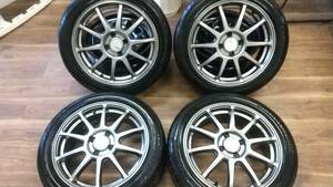 SSR GTV02 シルバー 4H100 16×6.5J +42 195/60R16 BS　エコピアPZ-X 2015年製　4本 　ノート