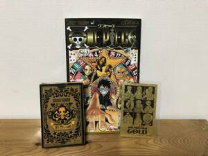 【入手困難/非売品/】映画「ONE PIECE FILM GOLD 」公開記念 金箔カードほか3点セット(入場者特典トランプ&ミニブック777巻) ワンピース