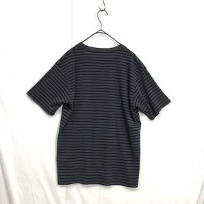 KZ6951★mont-bell : WIC.ボーダーTシャツ 1104816★S★グレー/ネイビー ボーダー柄 モンベルの画像4