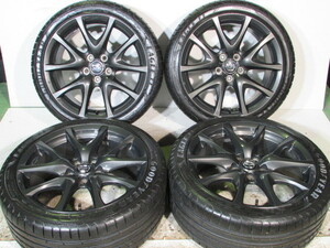 ☆MAZDA■マツダ■RX-8■純正アルミ■美品良品■114.3-5H/18-8J/+50■235/40R18■GOODYEAR■EAGLE■F1■アテンザ.プレマシー.RX-7.流用可能