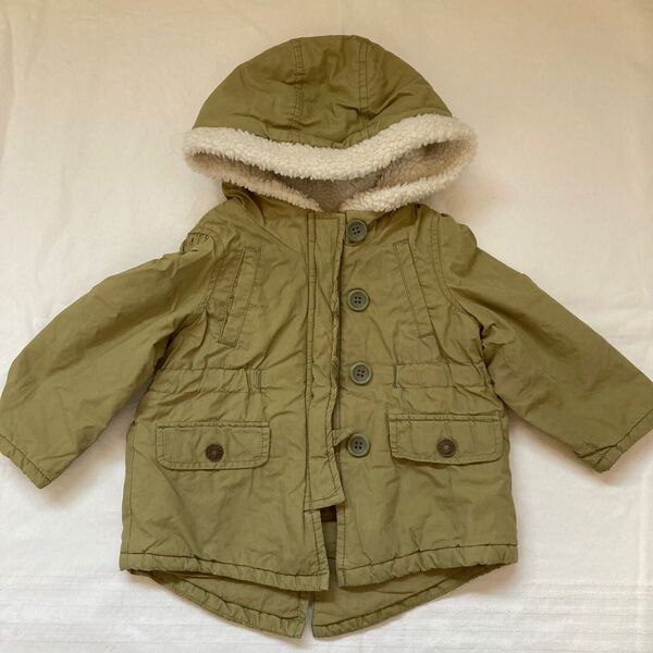 baby GAP アウター ミリタリーコート 80 モッズコート フード付き
