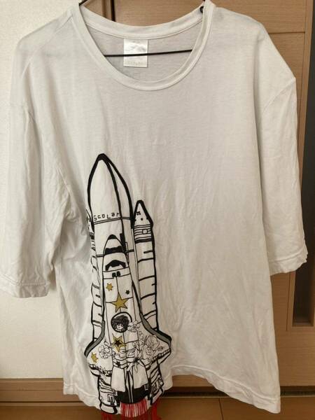 スカラー scolar Tシャツ 五分丈　スカラ子ちゃん　ロケット　個性的　格安　レディース　Mサイズ　かっとそー