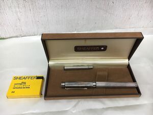 n1025-05★ SHEAFFER シェーファー万年筆 14K AUST 585 / カートリッジ インク JET BLACK まとめてセット