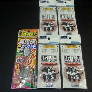 Shimoda 海遊堂 かわはぎ ハゲ針4号 ハリス3号 幹糸3号 合計5点セット ※中古有 ※在庫品 (41n0208) ※クリックポスト