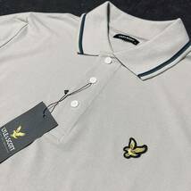 XL/2L/LL/O ライルアンドスコット LYLE&SCOTT 長袖 ポロシャツ ゴルフ メンズ 新品 ワンポイント ワッペン 春秋 送料無料 グレー_画像1