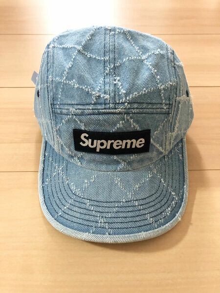 シュプリーム　Punched Denim Camp Cap　デニム