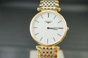 美品♪【B10/20-32 AE97】★LONGINES/ロンジン グランドクラシック L4.709.2 クオーツ メンズ 稼働品★