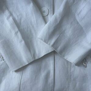 イギリス製 JAEGER リネンジャケット イェーガー 英国製 長袖 春夏 装飾 デザインジャケットの画像9