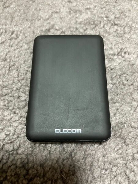 エレコム モバイルバッテリー 軽量 小型 薄型 5000mAh 12W (2.4A) 2台同時充電 急速充電 
