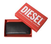 ☆送料込☆新品正規品☆23,100円☆DIESEL レザー長財布【24 Zip】ブラック／ブルー【X08423P0685】_画像10