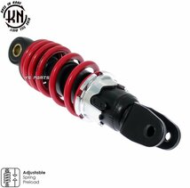 KNローダウンリアショック180mm黒赤レッツ2[CA1PA/CA1KA]レッツ4[CA41A/CA43A/CA45A/CA46A]等流用[5段階プリロード調整/10mm変換カラー付]_画像4