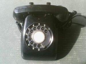  Showa Retro [ home use black telephone ( dial type )600-A2 telephone machine ] Showa era 60 year 