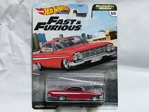 Hot Wheels Fast & Furious (Motor City Muscle)-'61 Impara /ワイルド・スピード/モーターシティーマッスル/CHEVY/インパラ/ローライダー