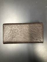 K2982 長財布 レザー オーストリッチ かぶせタイプ 箱付き 未使用品_画像2