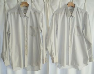 長袖 Yシャツ 2枚セット 3L ☆ 長袖シャツ ワイシャツ 学生服 白 ホワイト 襟付 高校生 学生