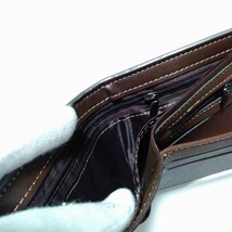 2つ折り財布 カラー：ブラック 黒 スエード調 フェイクスエード シンプル ビジネス 小銭入れ 合皮 カード入れ お札入れ 硬貨入れ メンズ_画像10