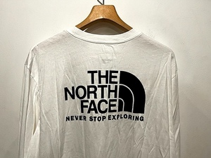 送料￥380 新品 正規品 USA限定 日本未発売 The North Face ノースフェイス バックロゴ付 長袖Tシャツ ロンT US-M White