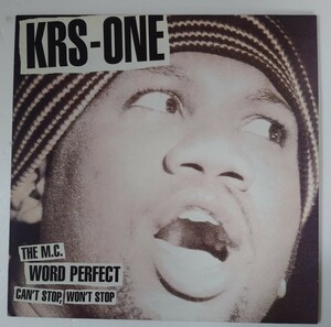 KRS-One Can't Stop, Won't Stop / The MC / Word Perfect/1996年英国盤Jive JIVE T 418