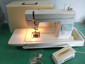 ● レトロ 当時物 JANOME ジャノメ ミシン model 374 NO.733200120 フットコントローラー 付属 動作確認済 ③