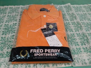 * FRED PERRY SPORTSWEAR Fred Perry orange polo-shirt with long sleeves sportswear FPF-632 men's M unused goods ④