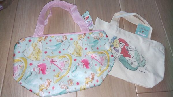 アルミバッグ ディズニープリンセスバッグ トートバッグ princess Disney ランチバッグ ベル アリエル ジャスミン