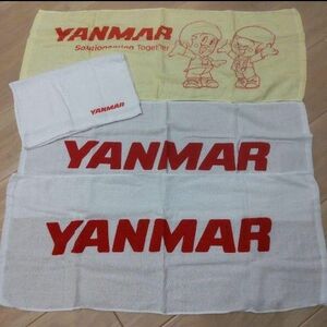 YANMAR ヤンマータオル ヤン坊 マー坊 男 昭和レトロ レア ロゴスタオル 薄手タオル 汗ふき 手拭き 職場 インテリア 