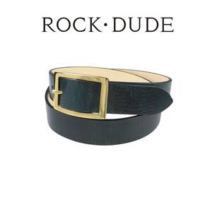 ☆新品未使用☆ROCK・DUDE 【RD】カモフラ レザーベルト☆ブラック☆牛革☆サイズ03 全長93.5cm ～ 103.5cm☆定価20,900円