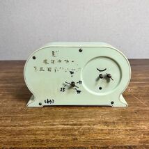 昭和レトロ TOKYO TOKEI ゼンマイ式 置き時計 東京時計 時計動作のみ確認 ジャンク アンティーク 古道具 古民家 機械式_画像5