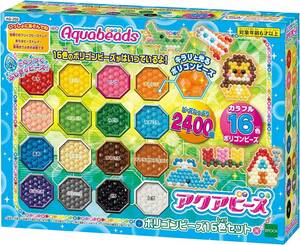 単品 エポック(EPOCH) プラスチック 円筒形 アクアビーズ 別売り 【ポリゴンビーズ16色セット】 AQ-259