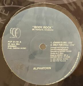 【試聴　ユーロビート】Alphatown - Body Rock 12'' 5Ver. シュリンクカバー