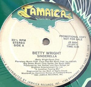 【試聴　ハイエナジー】BETTY WRIGHT - Sinderella 12インチ　見本盤　シュリンクカバー　ベティライト　シンデレラ