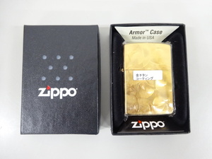 Новый неиспользованный предмет 2021 Zippo Zippo Armor Armor Gold Titanium Coating Double -Shade Writer USA