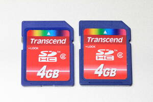 4GB SDHCカード　Transcend 2 ●2枚セット● class2