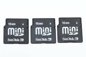 16MB miniSDカード　SanDisk　●3枚セット●