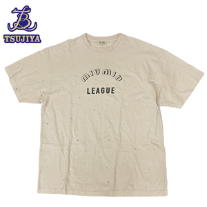 miu miu ミュミュウ　半袖Tシャツ　スパンコール　miumiu league　ピンク　メンズ　オーバーサイズ　#S　中古A【辻屋質店A2270】