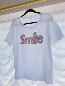 フラダンス ZUMBA ダンス シャツ Tシャツ トップス ハワイ Hawaii アロハ Aloha スマイル Smile ジム ヨガ エアロ Hawaiian ハワイアン 白