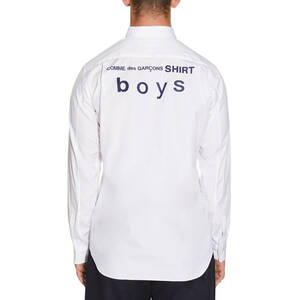 【正規品】コムデギャルソンシャツボーイズ Comme des Garcons SHIRT BOYS Back Print Poplin Shirt ロゴプリント フランス製 (新品)