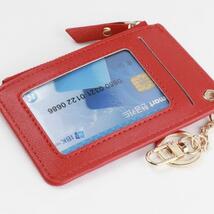 カードケース　赤　レッド　レディース　極薄　薄型　パスケース　小銭入れ　財布_画像2
