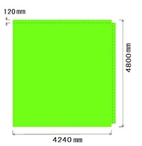 大型布　グリーン　撮影　背景　横 424cm 縦480cm 背景布　グリーンバック　クロマキー_画像3