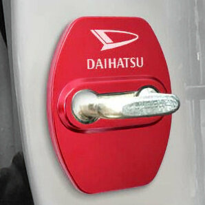 ダイハツ ドアロックカバー ドアストライカーカバー 赤 4個セットの画像3