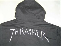 送料無料 セール 15% THRASHER スラッシャー GONZ ゴンズ プルオーバーパーカー 黒 L 裏パイル TH8528PL メンズ レディース_画像5