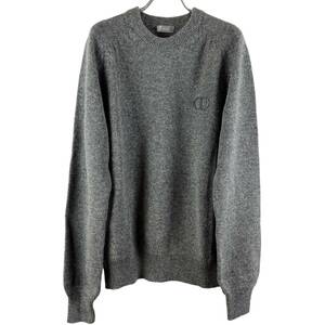 Dior ( Dior ) CD Icon Logo Embroidered Longsleeve Knit Sweater (grey)