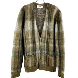 Celine(セリーヌ) Brushed Mohair Check Pattern Cardigan 20AW (khaki)