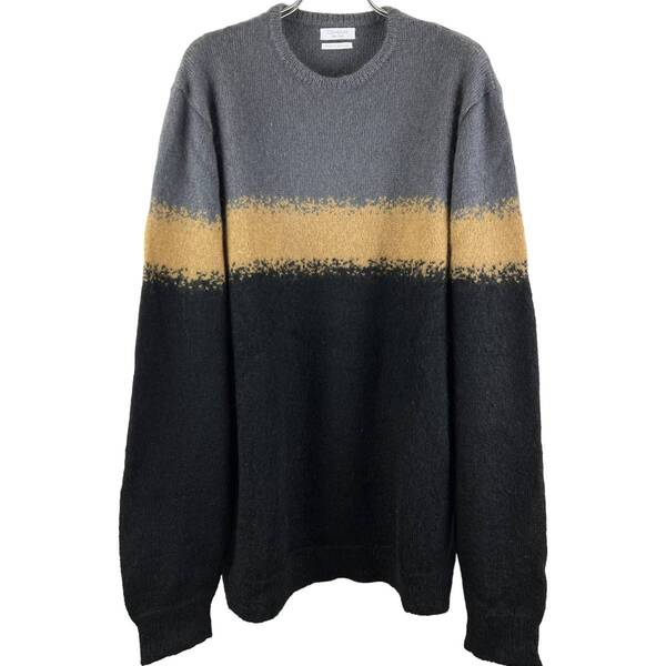 【30%OFF】DEVEAUX(デヴォー) Borderline Design Longsleeve Knit Sweater (grey)