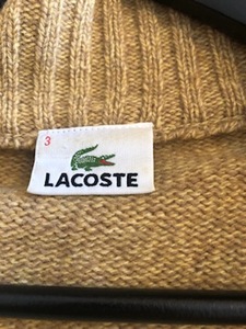 メンズ LACOSTE ラコステ パーカー ニット セーター 3 Ｍ ベージュ s 1 2 46 44 ファブリカ ブラウン