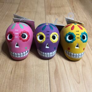 MANDARINEBROTHERS LATEX MEXICAN SKULL TOY×3個