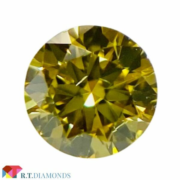 FANCY VIVID YELLOW 0.144ct RD/RT2336/CGL